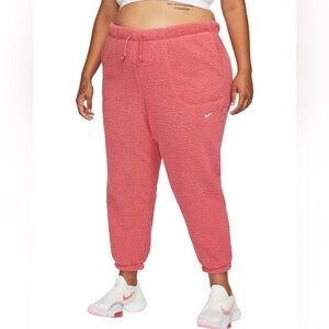 Nike Therma-Fit Plus Women’s Fuzzy Training Pants 1x Pink